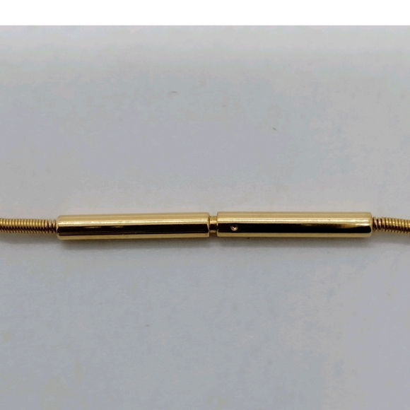 HERMES Gold and Cream Pendant Necklace PREOWNED - Picture 3 of 6